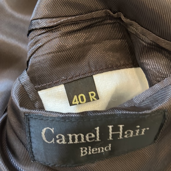 Andrew Fezza Signature collection Tweed Camel hair blend Jacket sz40r - Picture 8 of 9